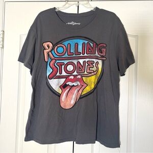 The Rolling Stones Dark Gray Cotton Tee Size 1XL